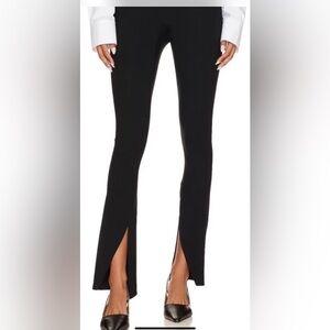 New Spanx Women Plus Sz 1X Classic Black Leggings with Ankle Slit Comfy